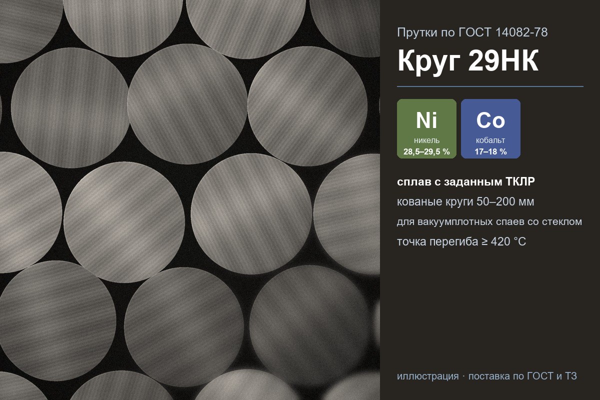 Круг кованый 29НК — торцы пачки кованых прутков