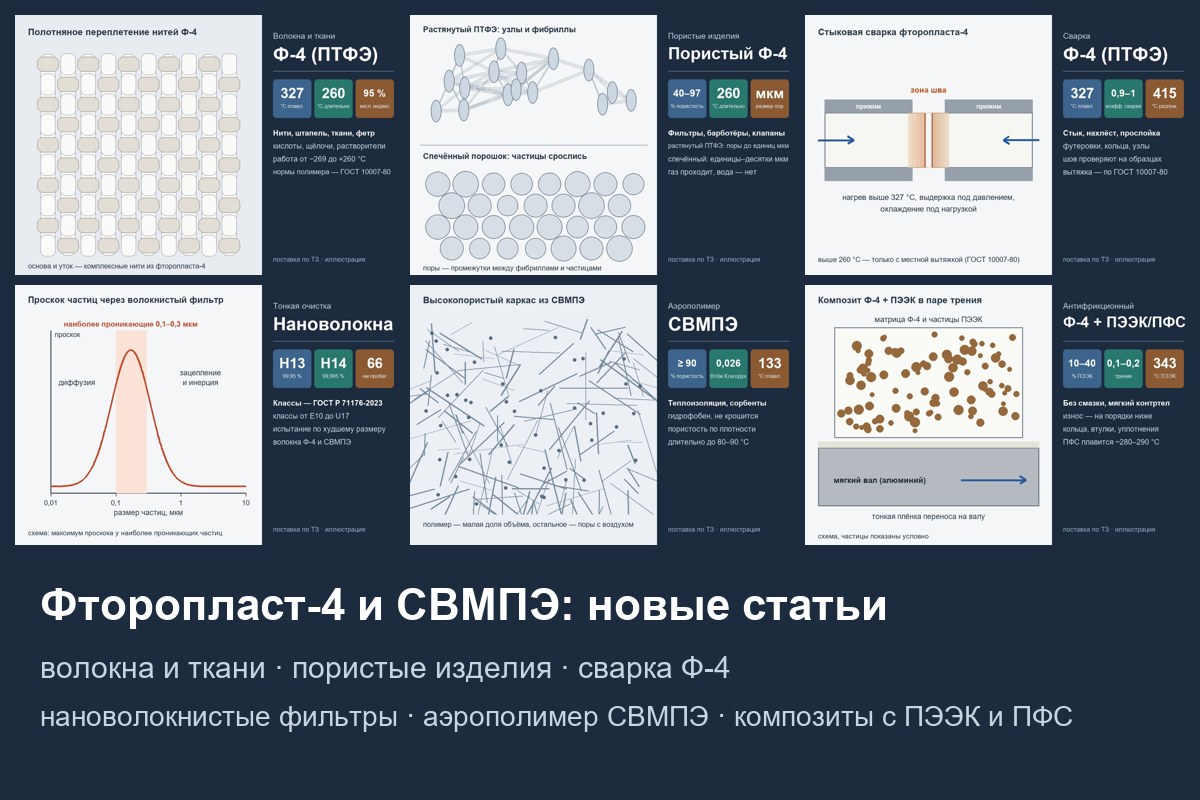 Новые материалы из фторопласта-4 и СВМПЭ